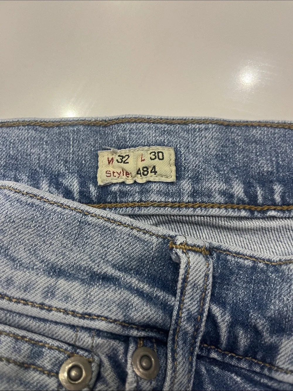 Men's Slim Straight Light Blue Jeans W32L30